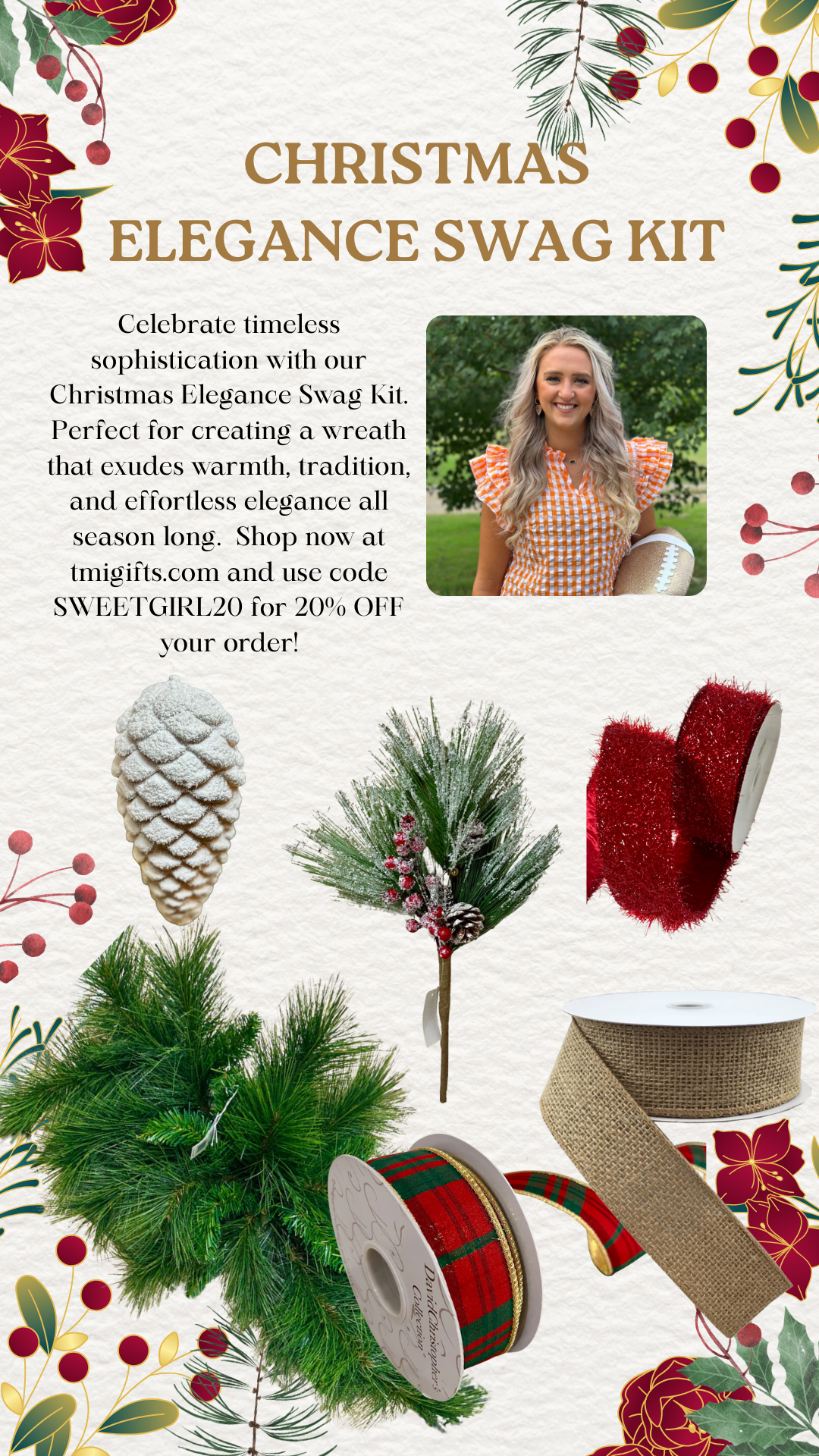 Christmas Elegance Swag Kit By Sweet Girl Design