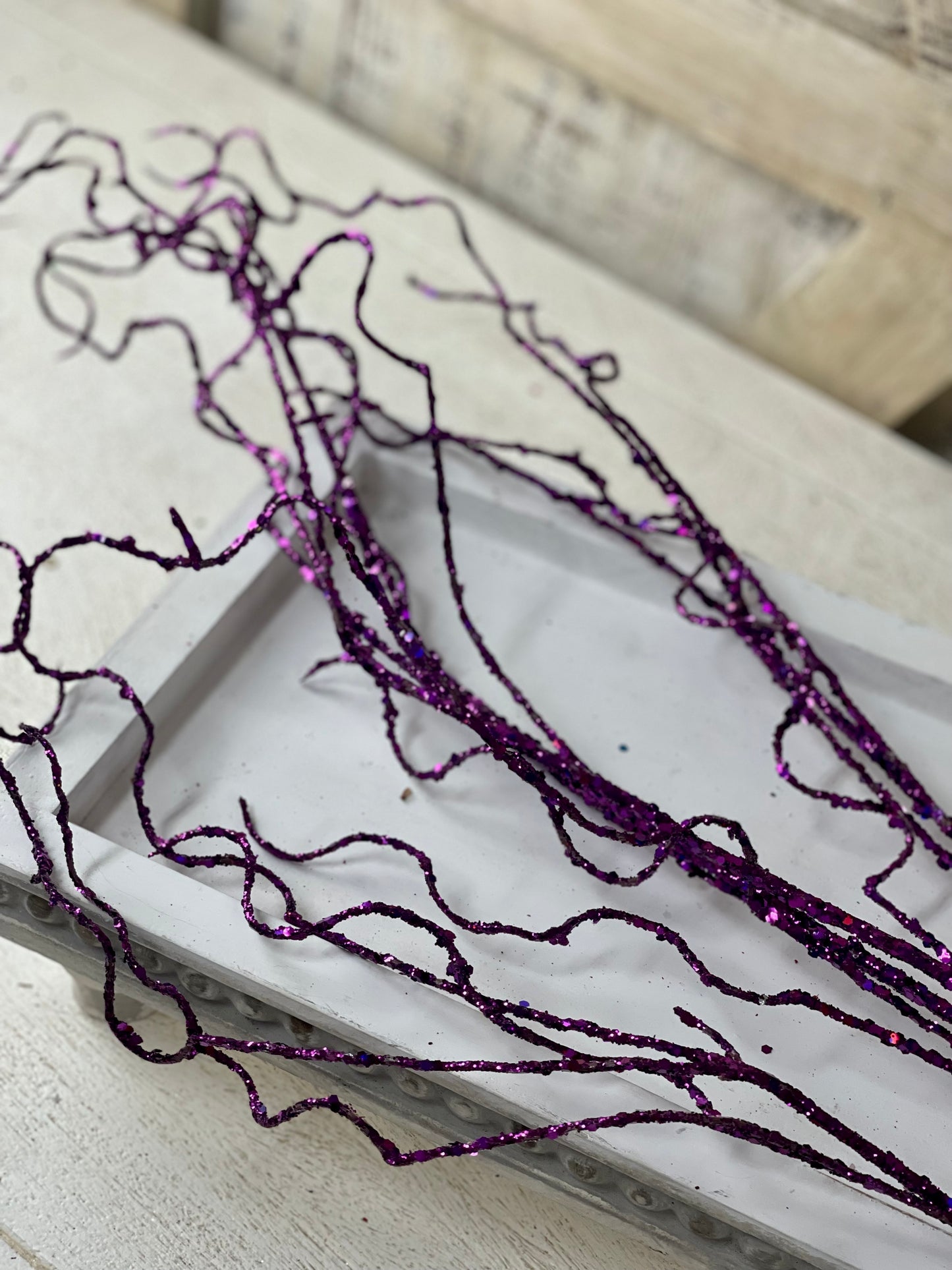 45 Inch Purple Glitter Branch