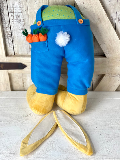 3 Piece Plush Boy Bunny Bottom With Carrots In The Pocket Wreath Kit