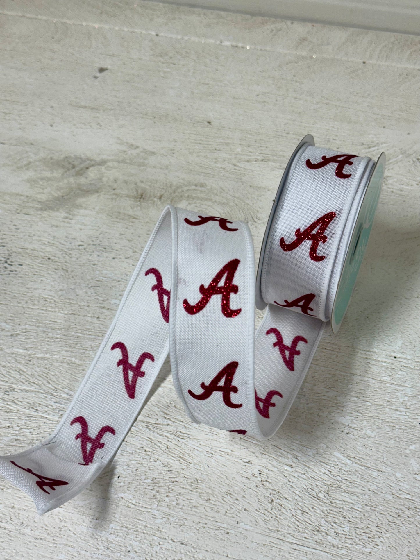 1.5 Inch By 10 Yard Glitter Alabama A Ribbon