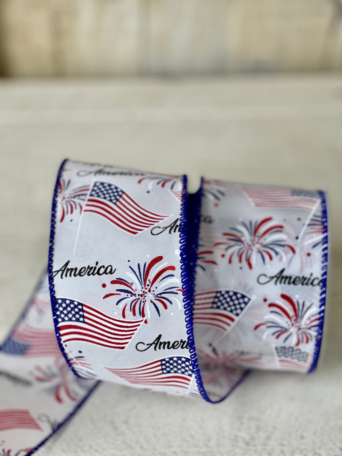 2.5 Inch By 10 Yard America Firework Ribbon