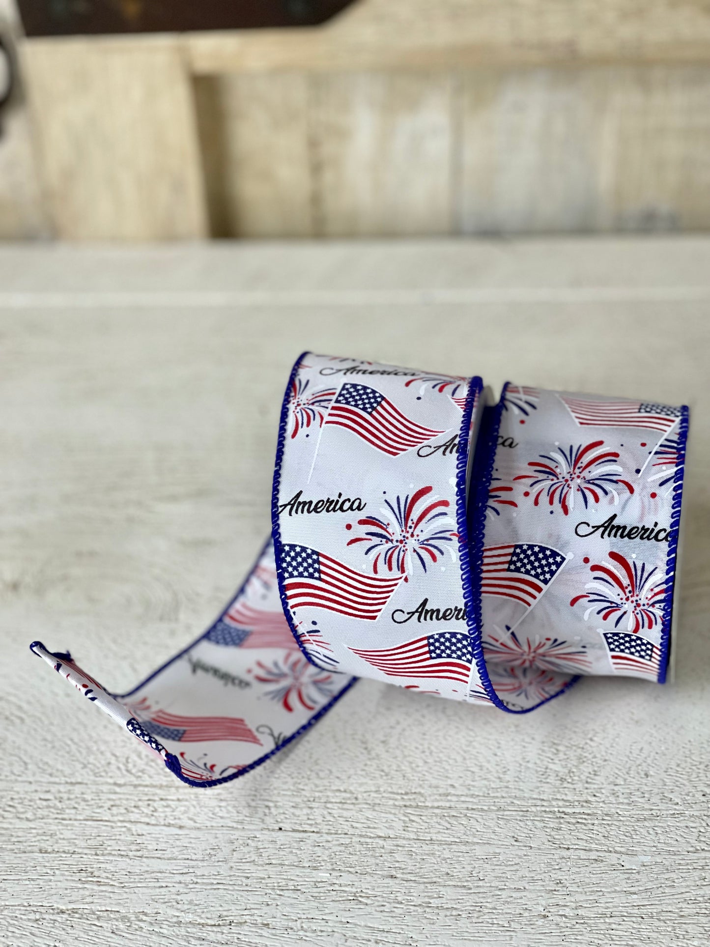 2.5 Inch By 10 Yard America Firework Ribbon