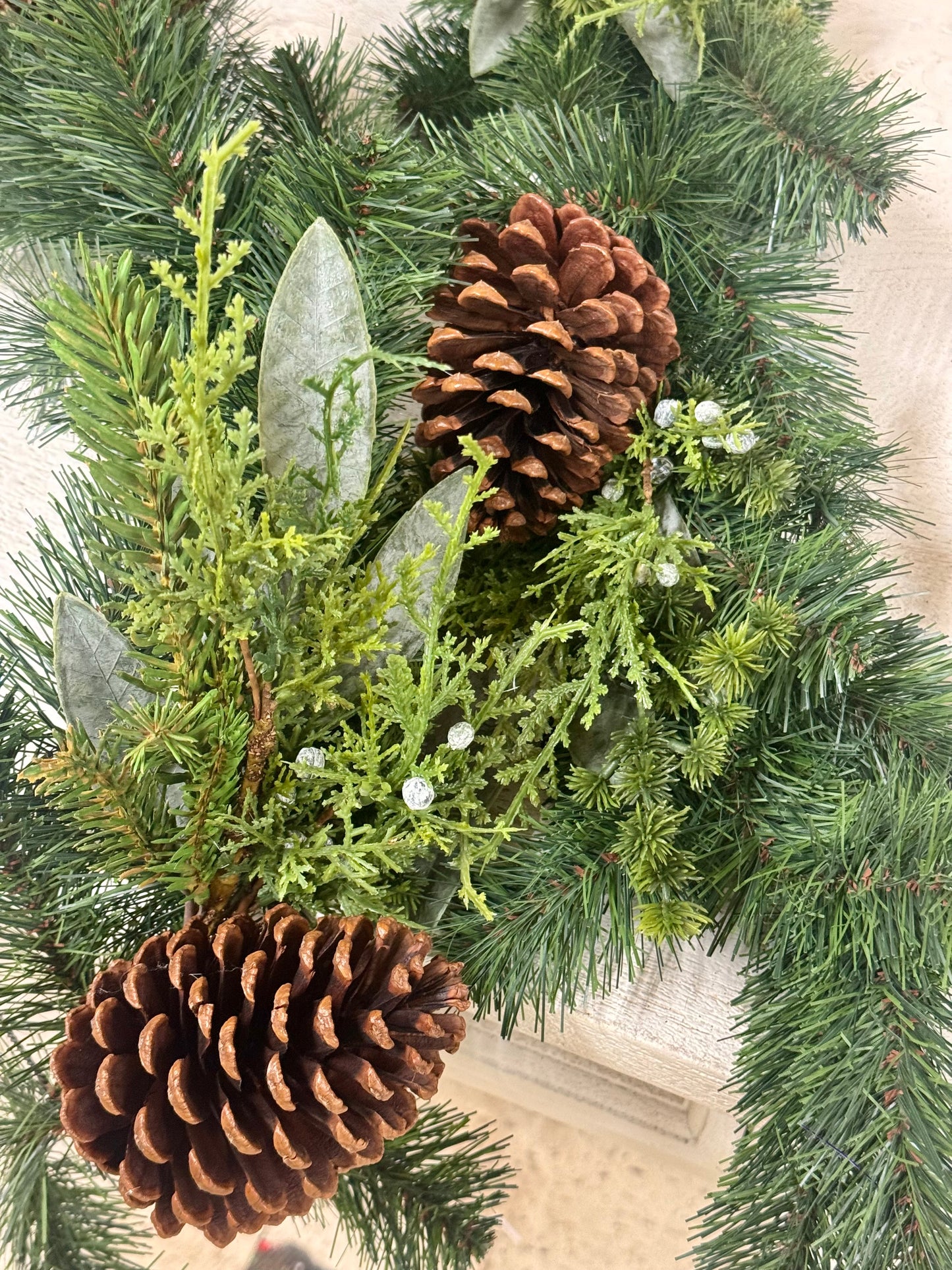 6 Foot Greenery And Pine Cone Garland