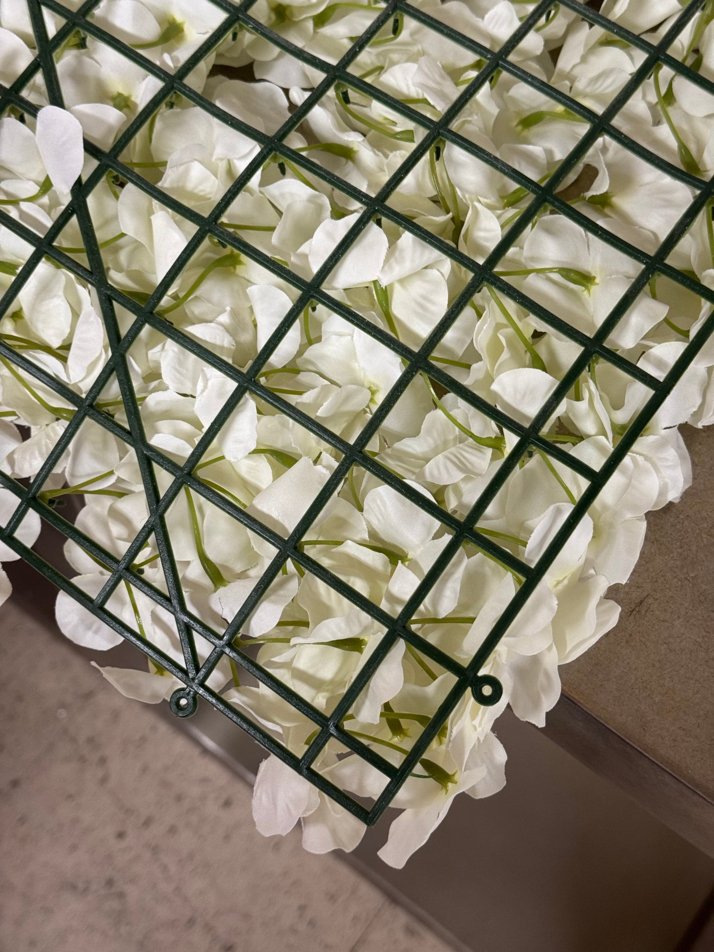 17 Inch By 24 Inch White Floral Hydrangea Panel