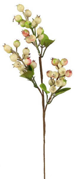 17 Inch Cream And Pink Special End Berry Pick