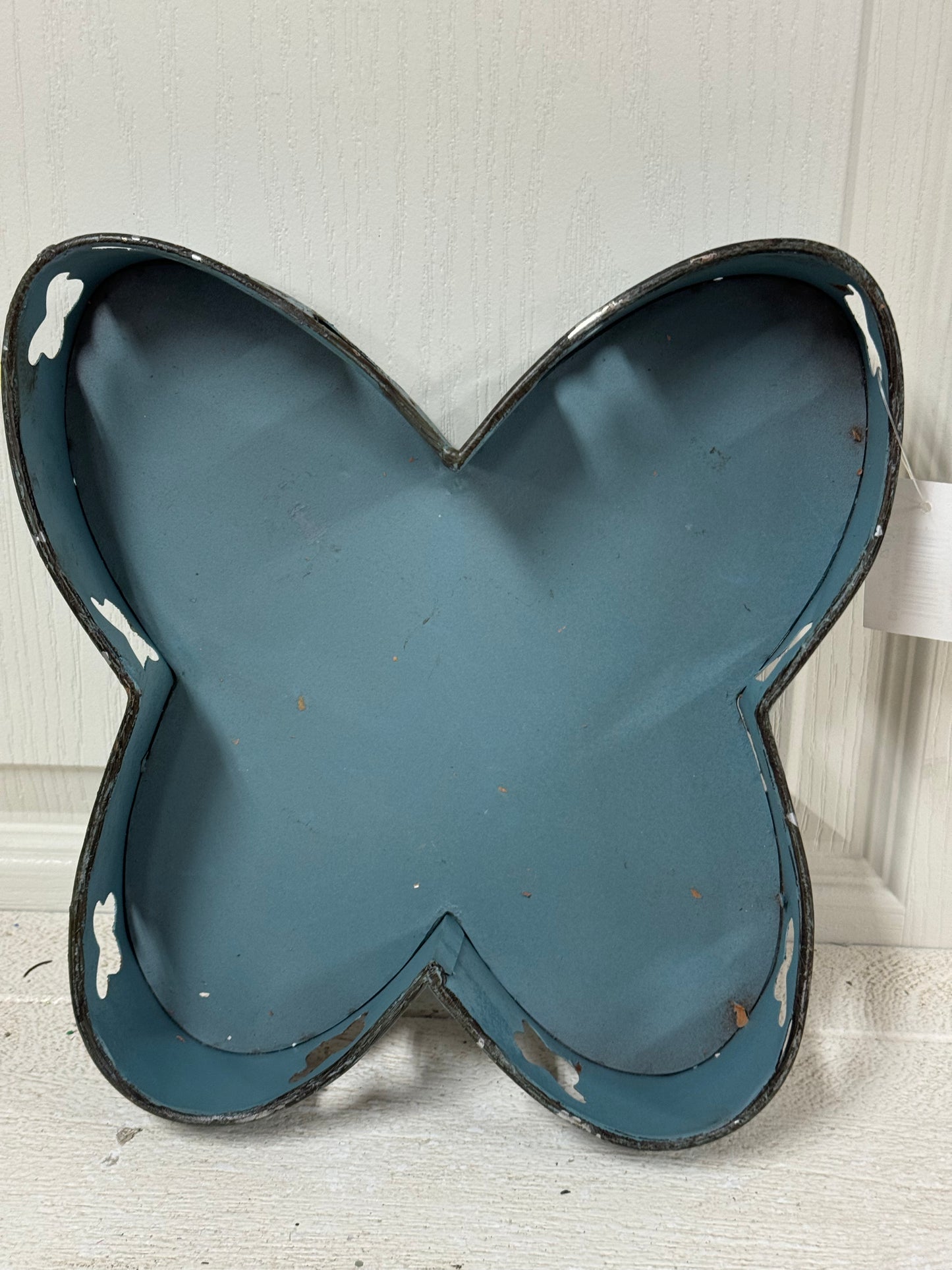 Small Metal Blue Butterfly Tray