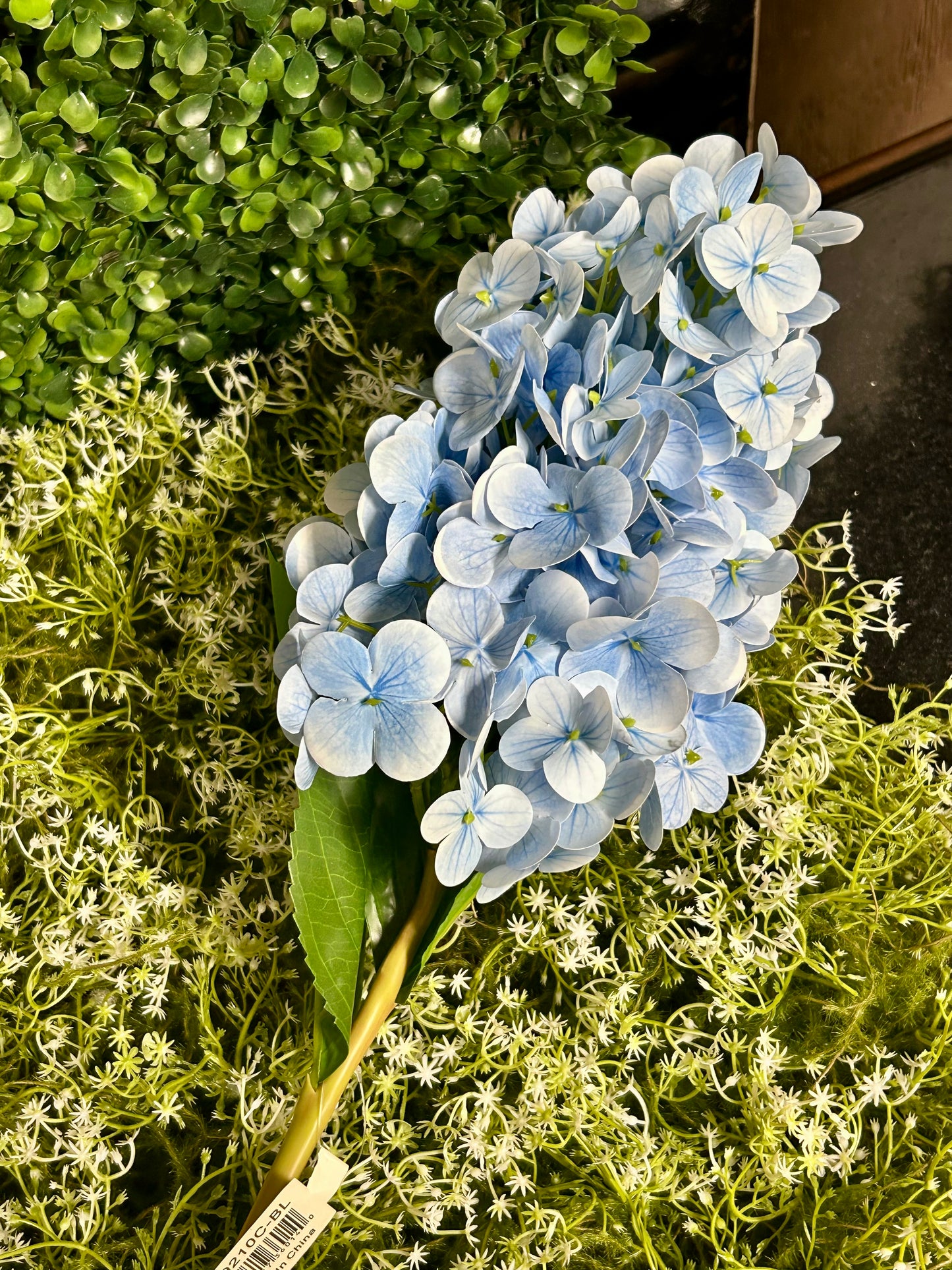 28 Inch Real Touch Blue Cone Hydrangea Stem