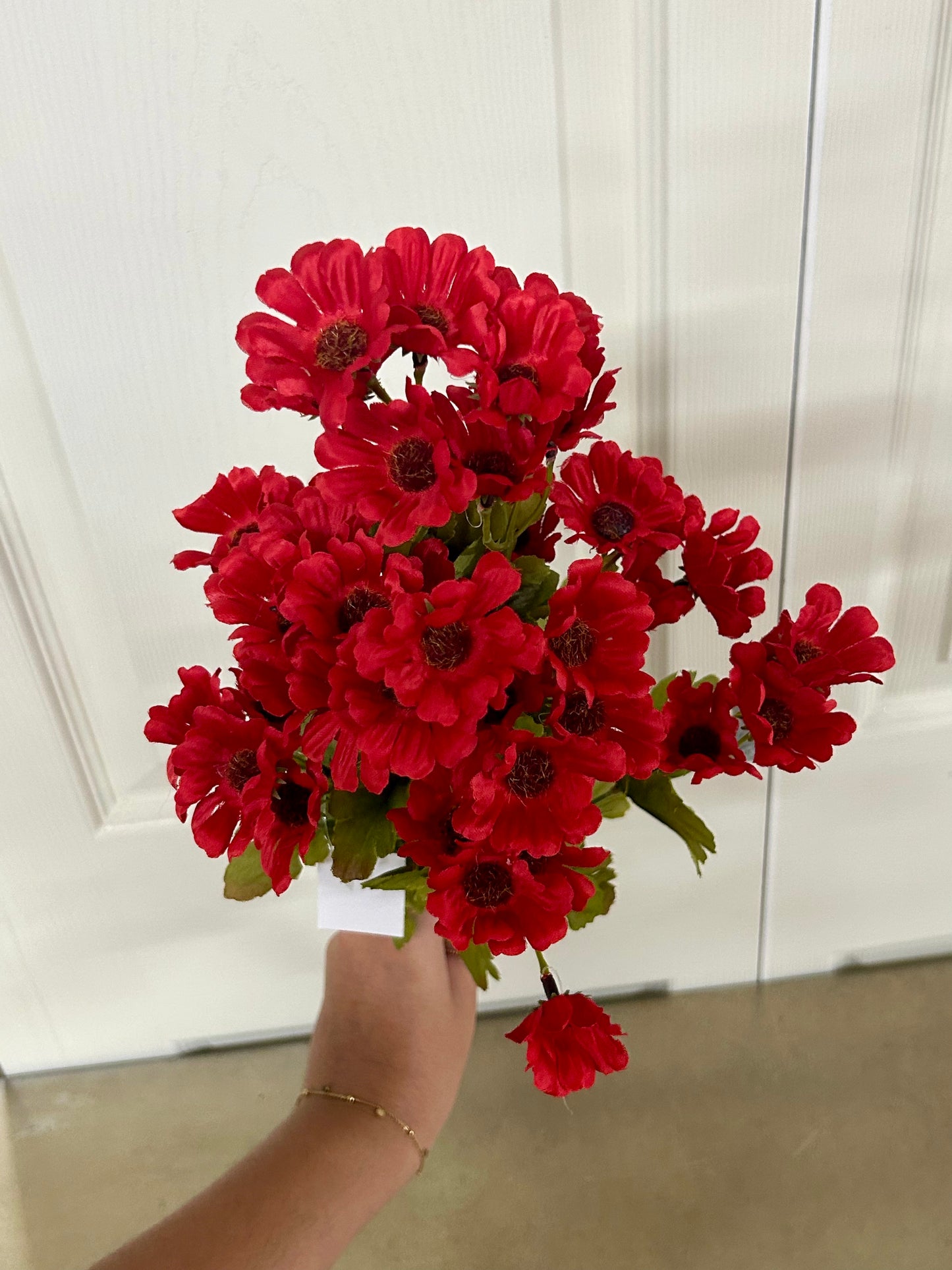 19.5 Inch Red Wild Daisy Bush