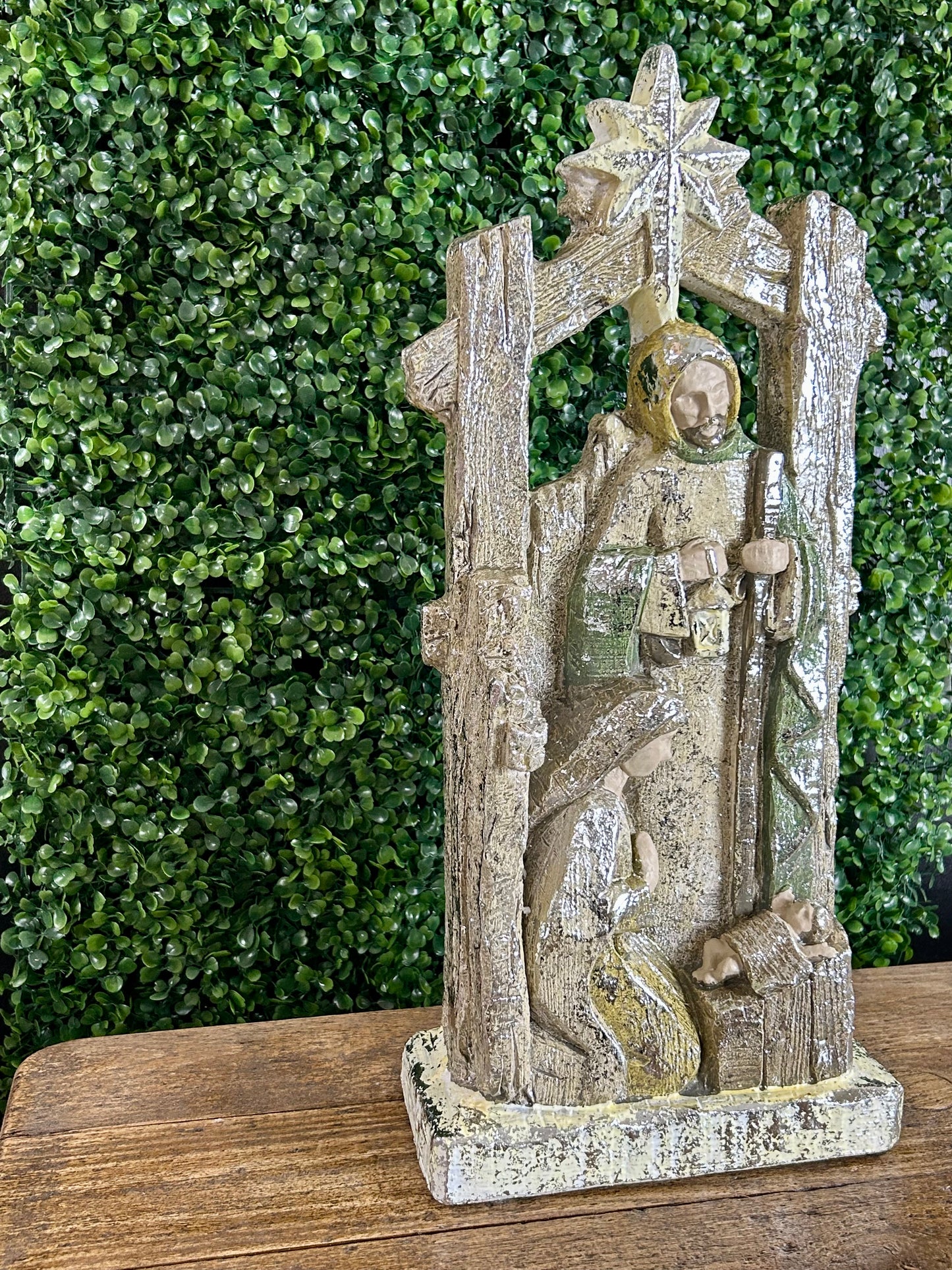 19.5 Inch Paperstone Metallic Holy Family