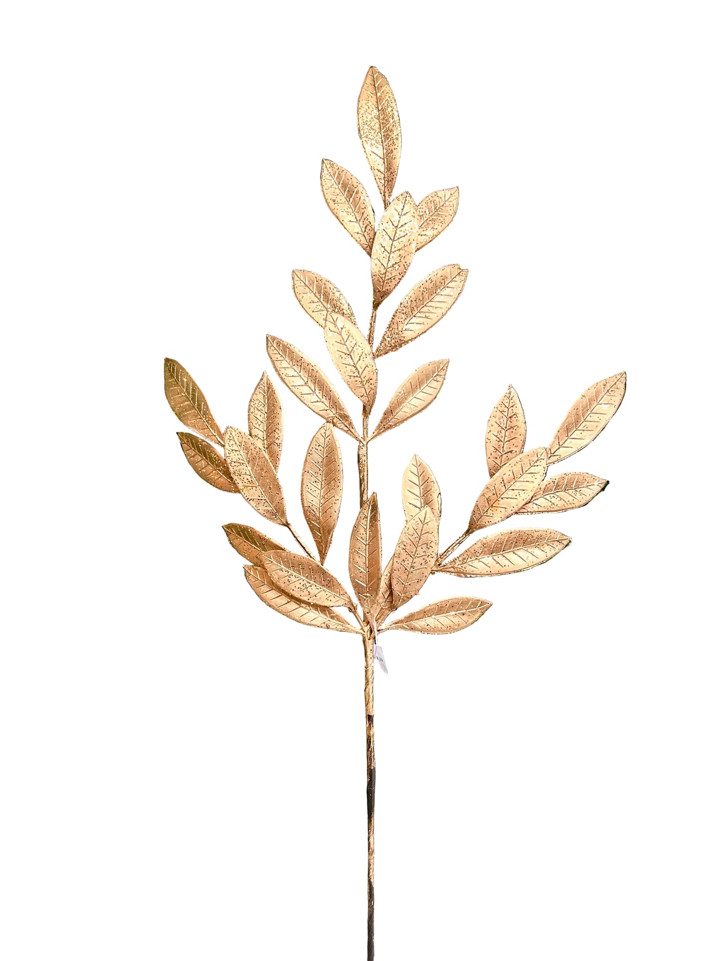 26 Inch Gold Metallic Bay Leaf Spray