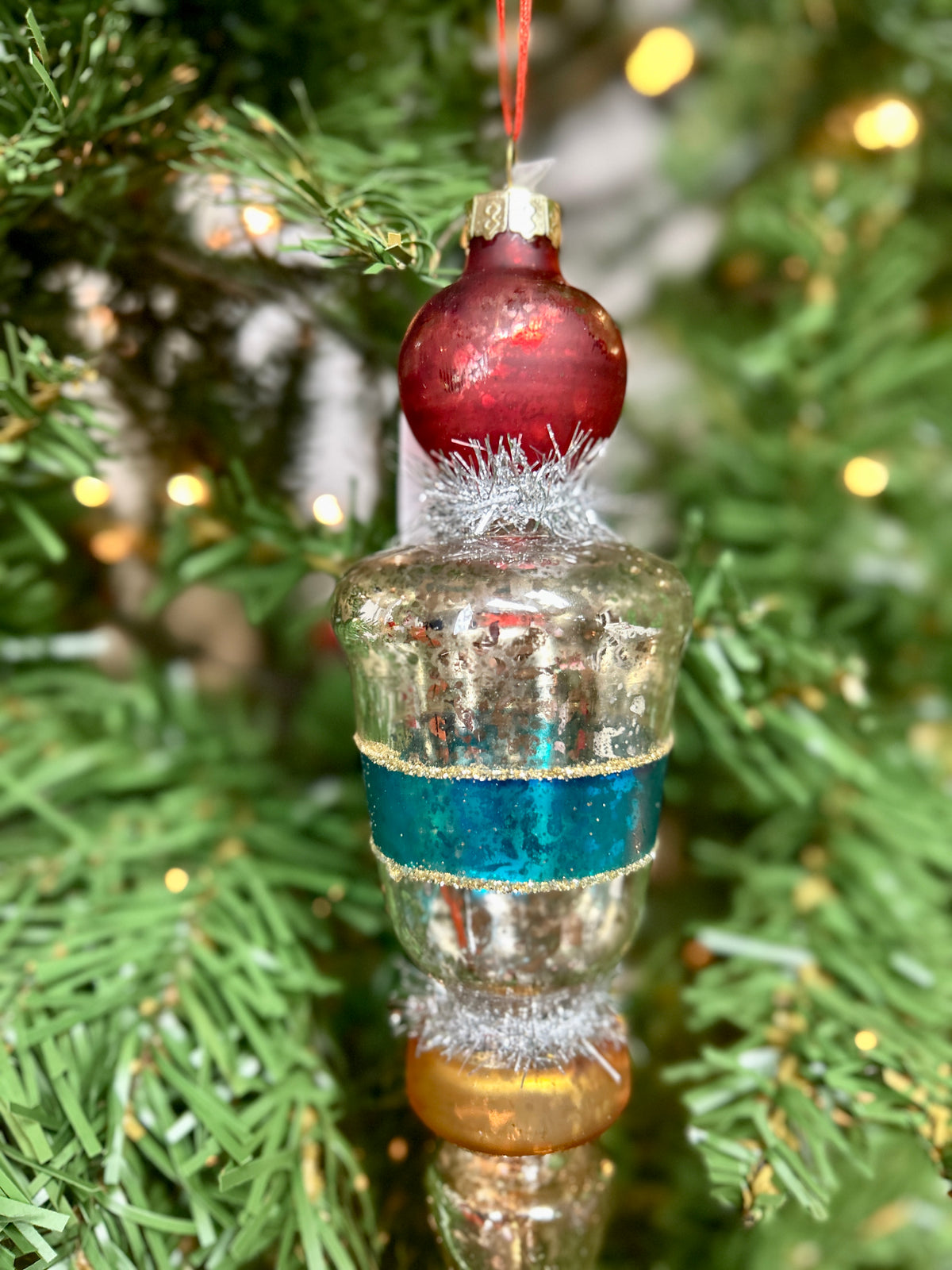 7 Inch Glass Finial Ornament Four Styles