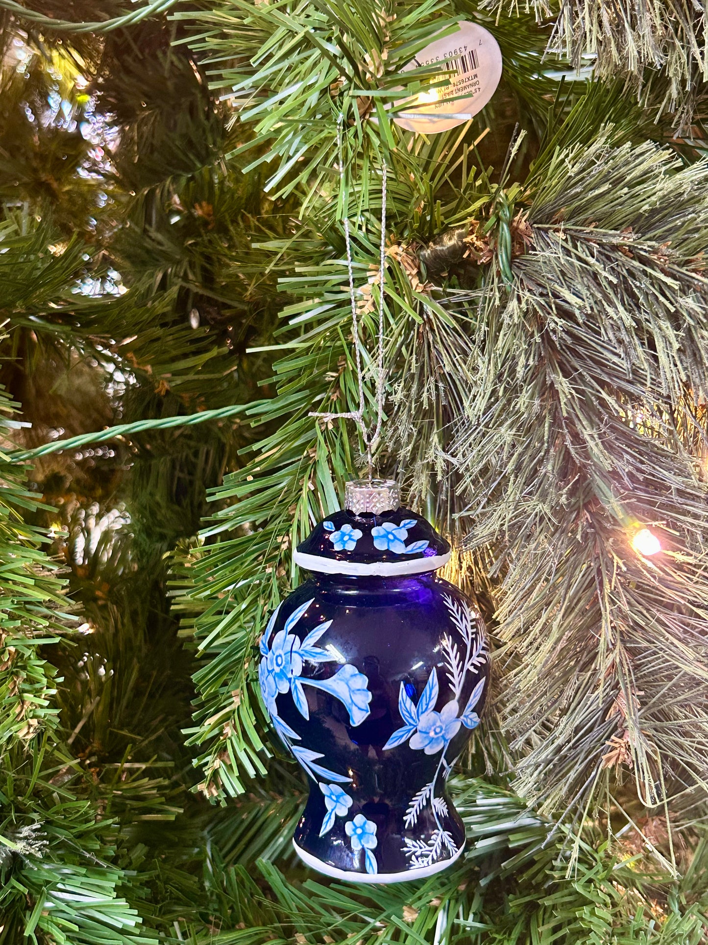 4.5 Inch Glass Floral Urn Ornament Two Styles