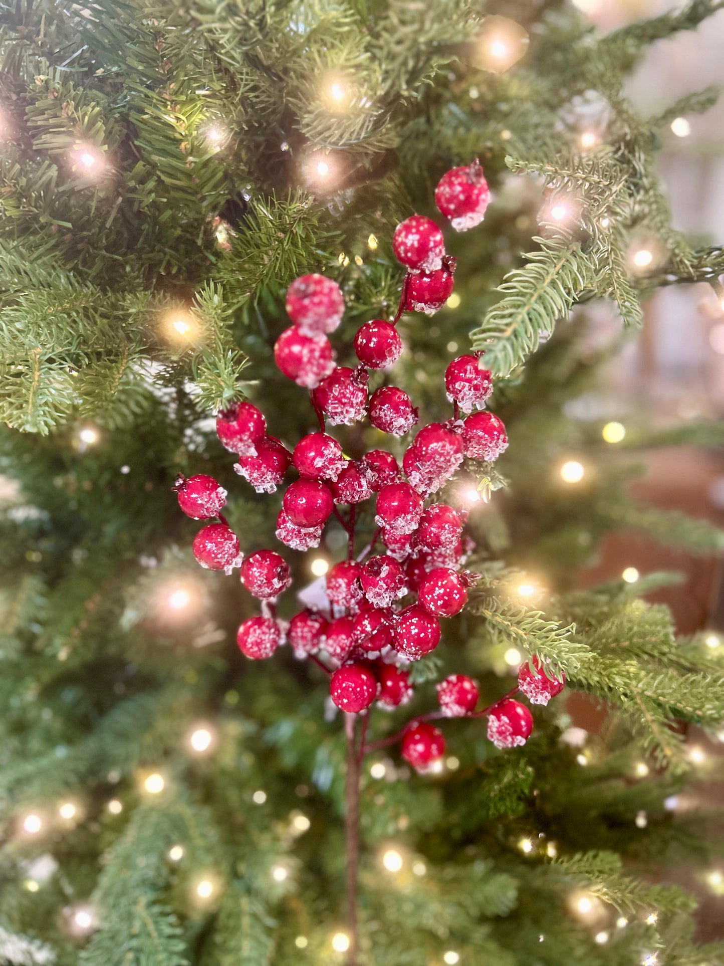 16 Inch Red Ice Berry Pick