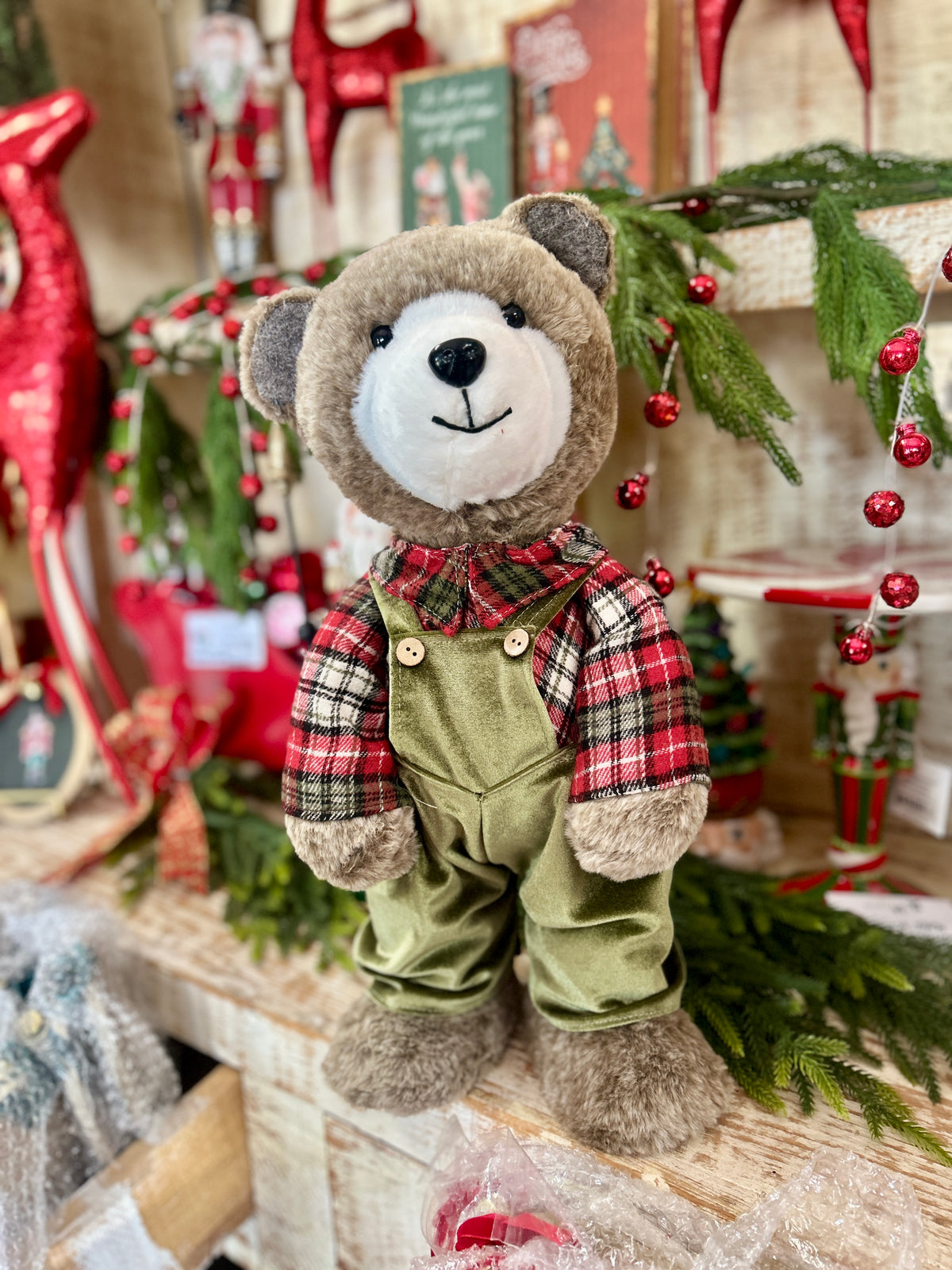 20 Inch Plaid Standing Bear