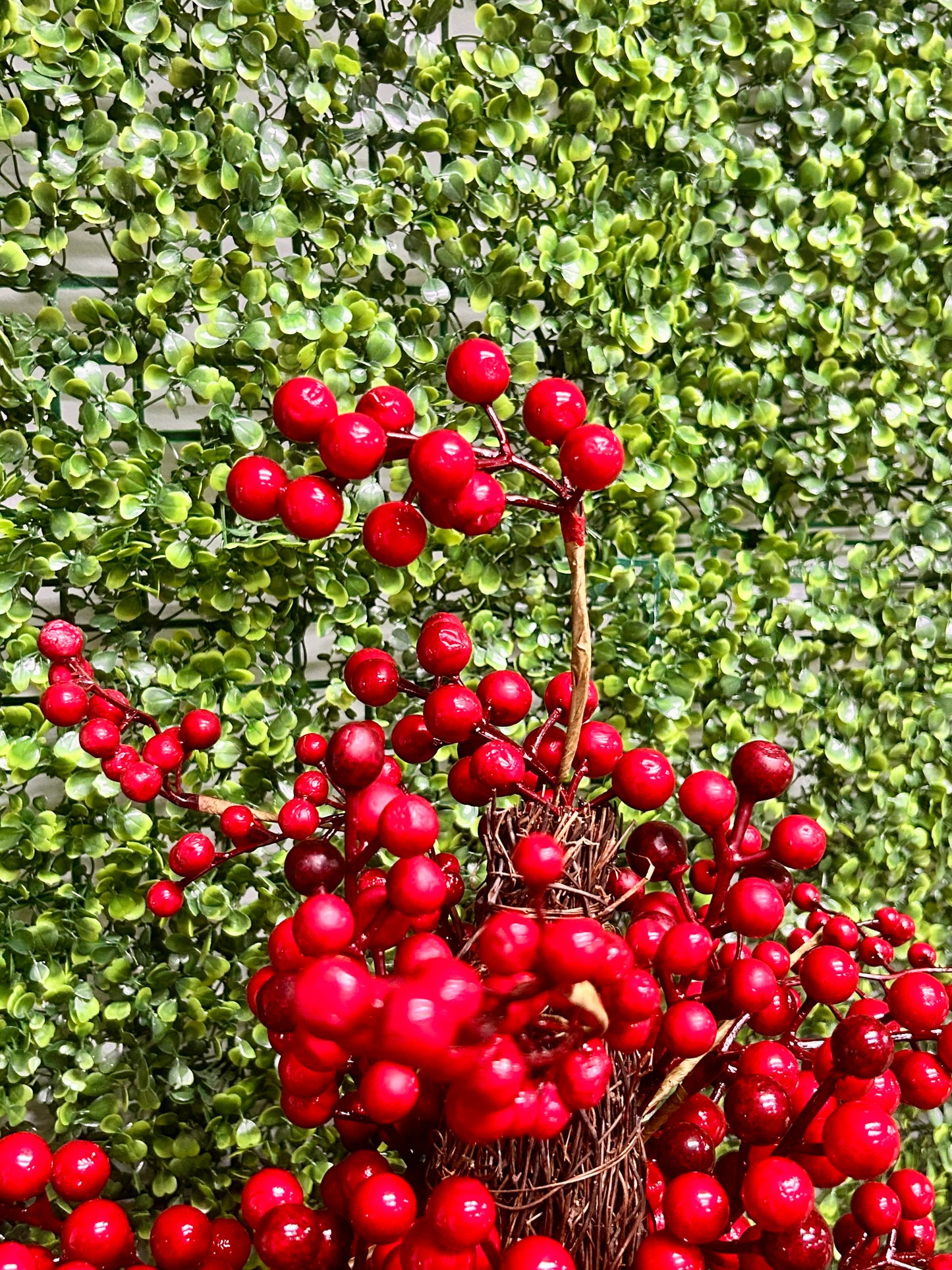 17 Inch Red Berry Cone Tree
