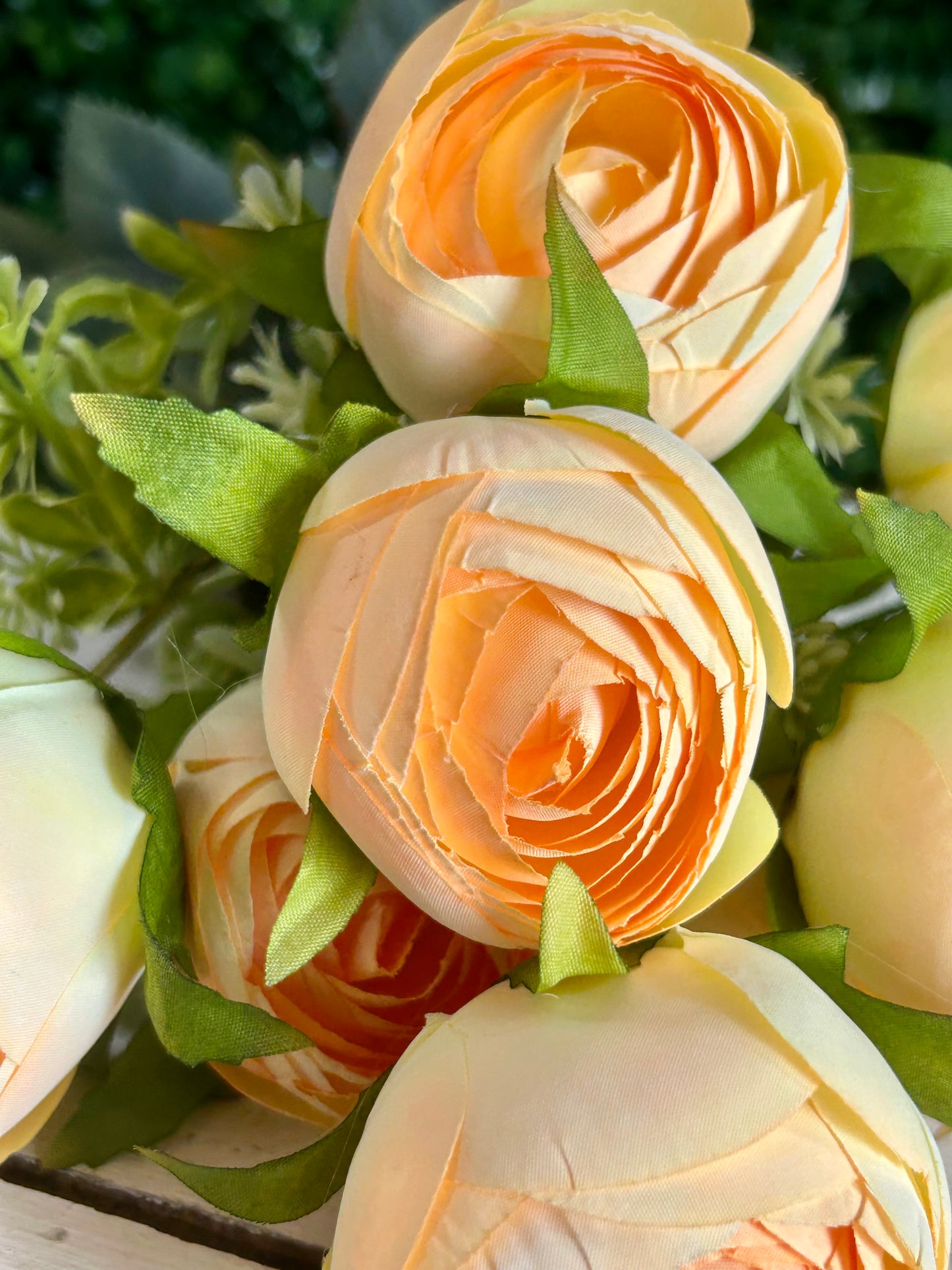 16.5 Inch Yellow Ranunculus Bush