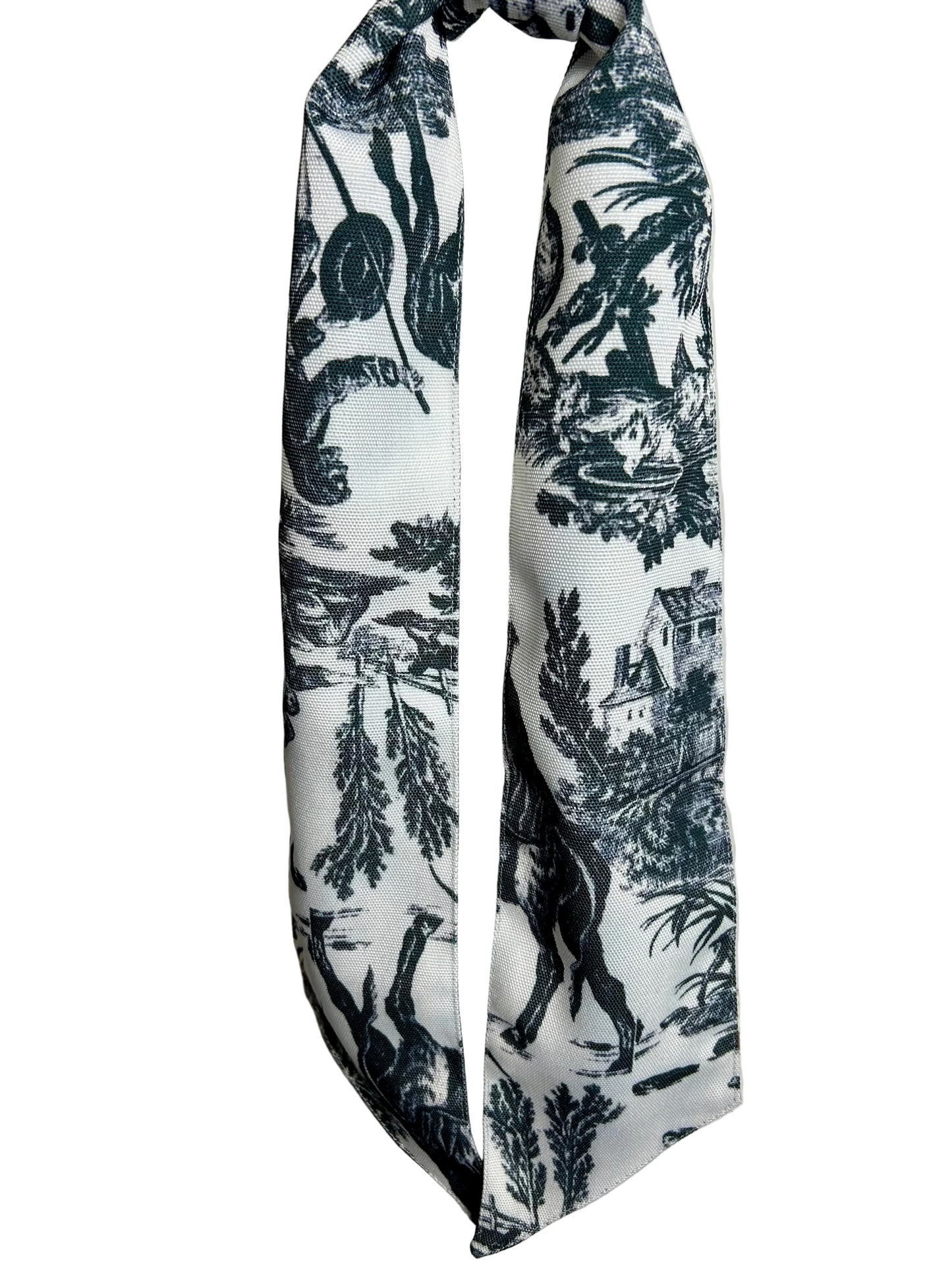 D. Stevens 4 Inch By 56 Inch Black And White Canvas Toile Wreath Sash