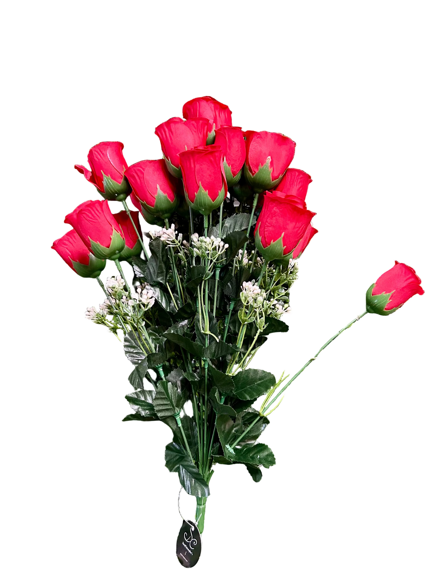 18 Inch Red Rose Bud Bush