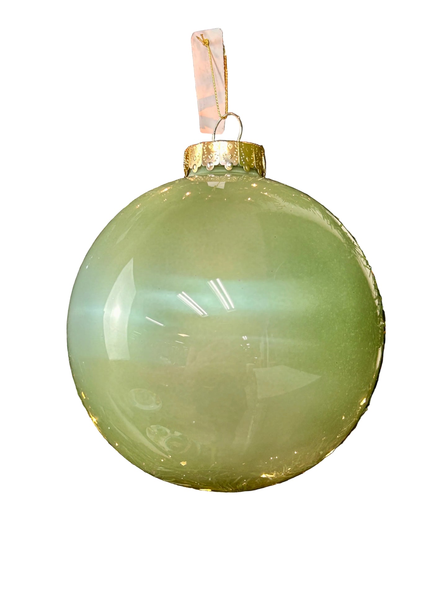 6 Inch Sage Green Lacquer Ornament Ball