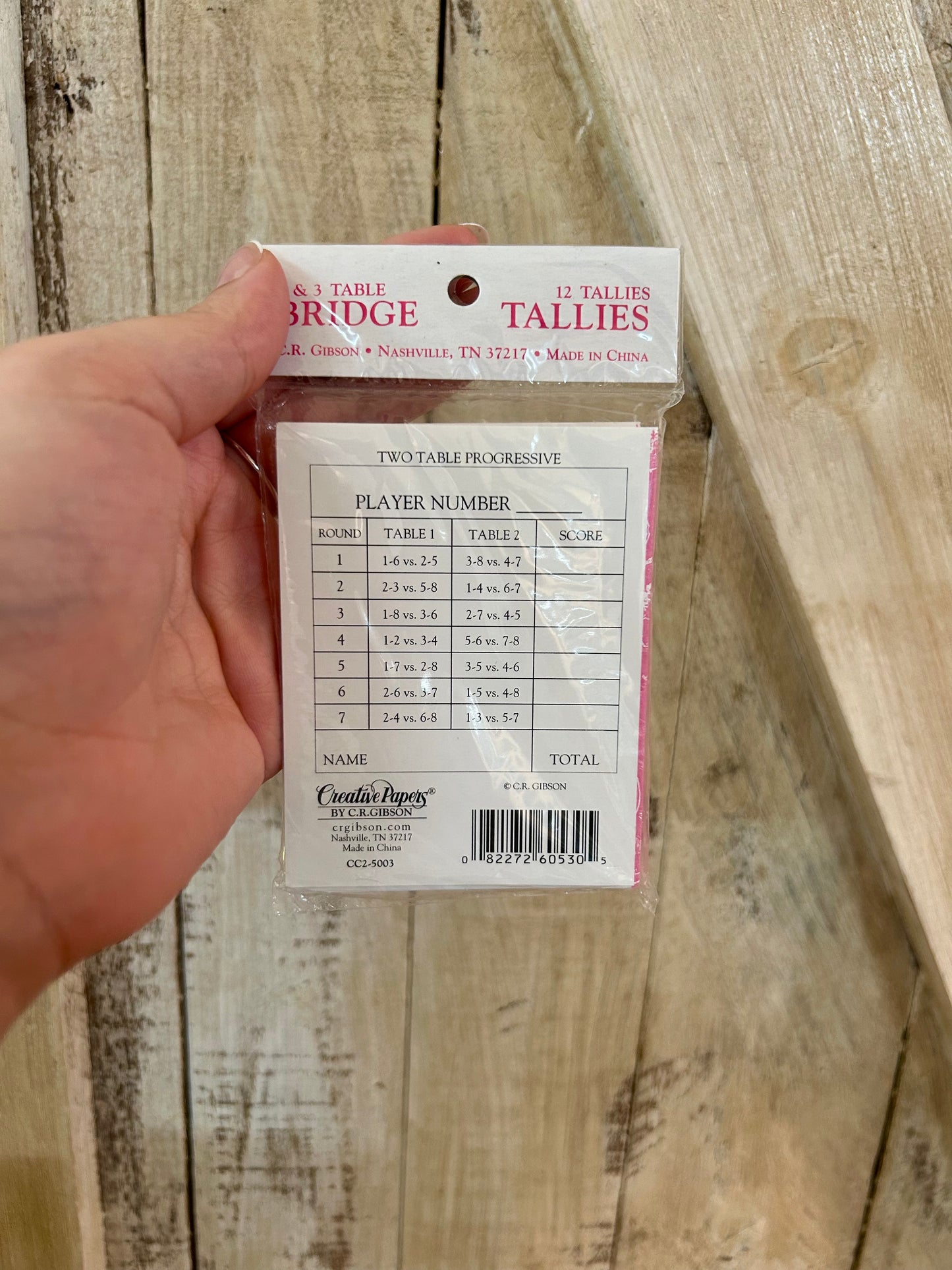 Creative Papers Bridge Tallies