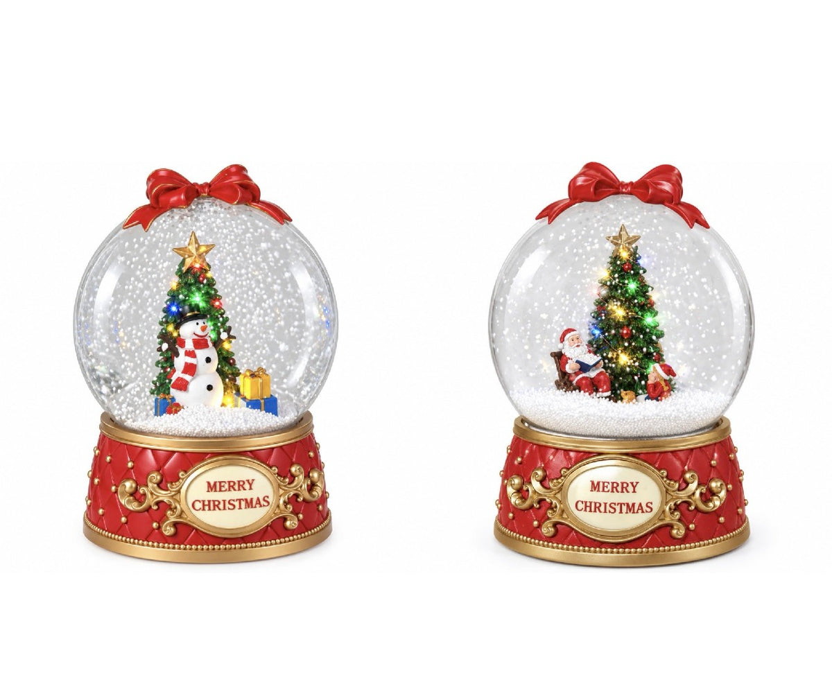 11.42 Inch Lighted Musical Globe With Moving Scene Two Styles