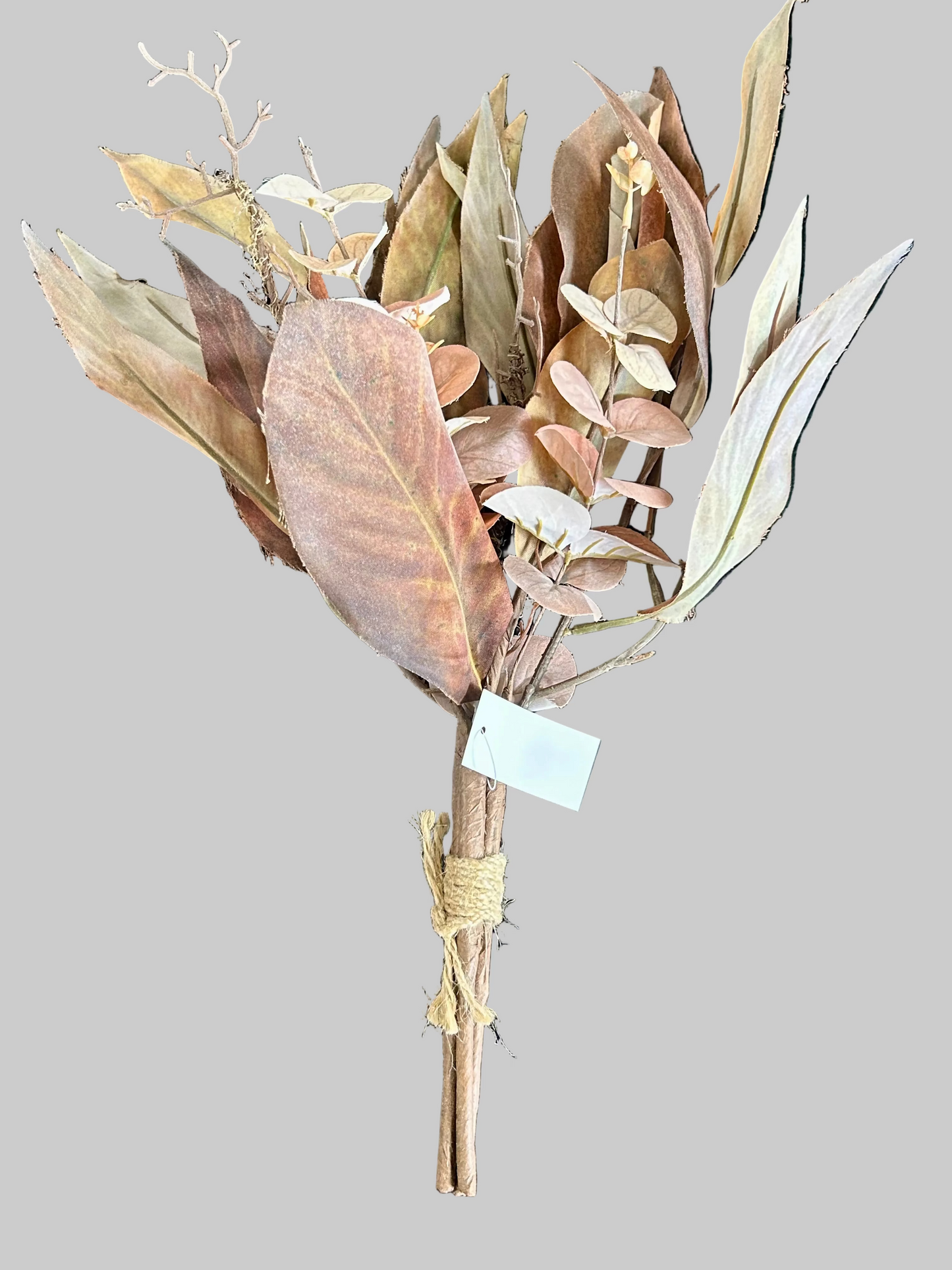 16 Inch Brown Eucalyptus Leaves Bush