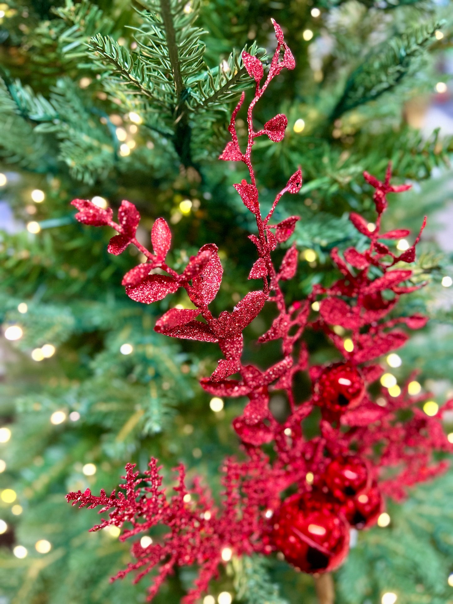 18 Inch Red Ball Berry Spray