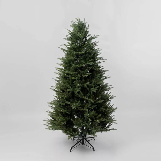 Aurio Pre Lit LED Deluxe Kensington Fir Artificial Christmas Tree Multicolor Lights Open Box