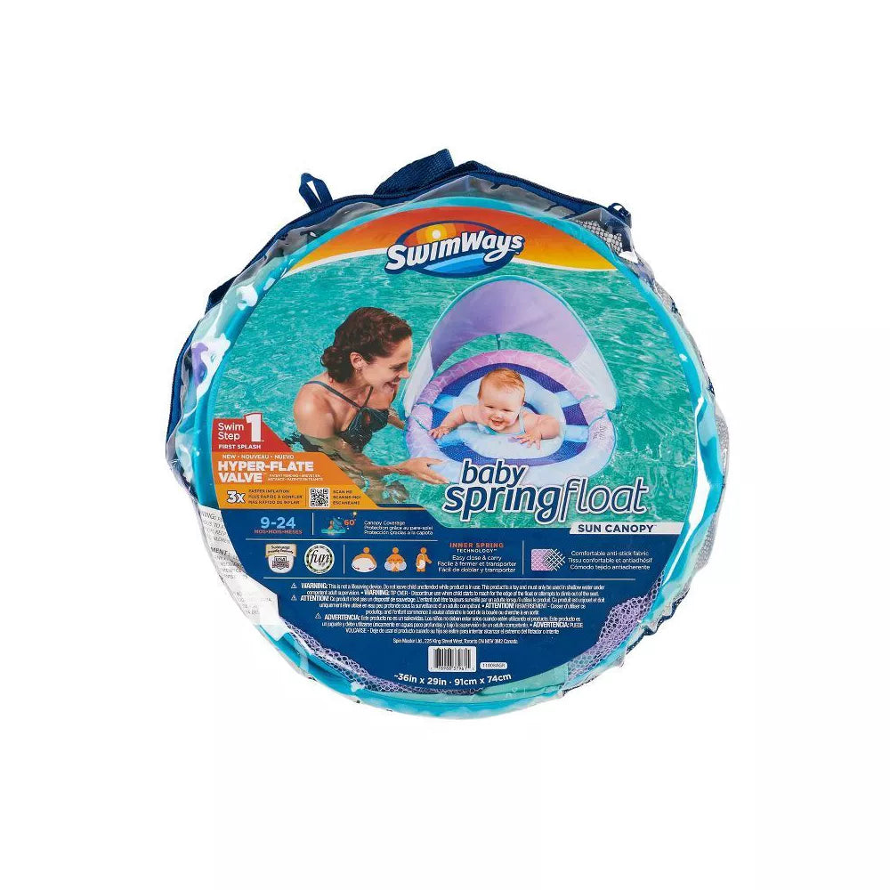 Swimways Swimways Sun Canopy Spring Float with Hyper-Flate Valve Mermaid