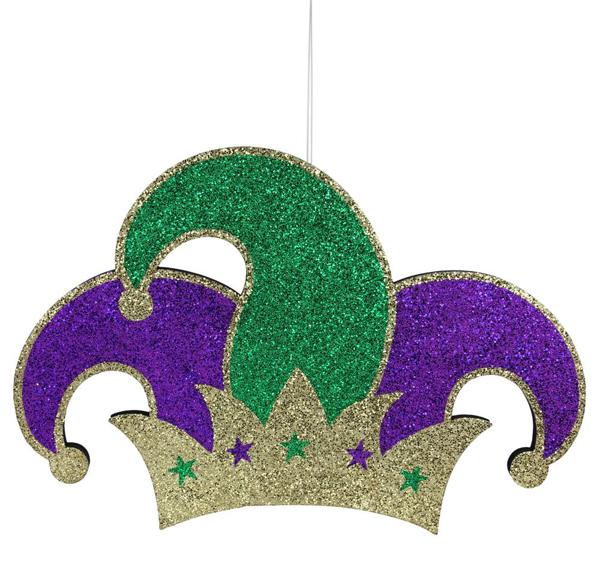 20 Inch Mardi Gras Glitter Eva Jester Hat