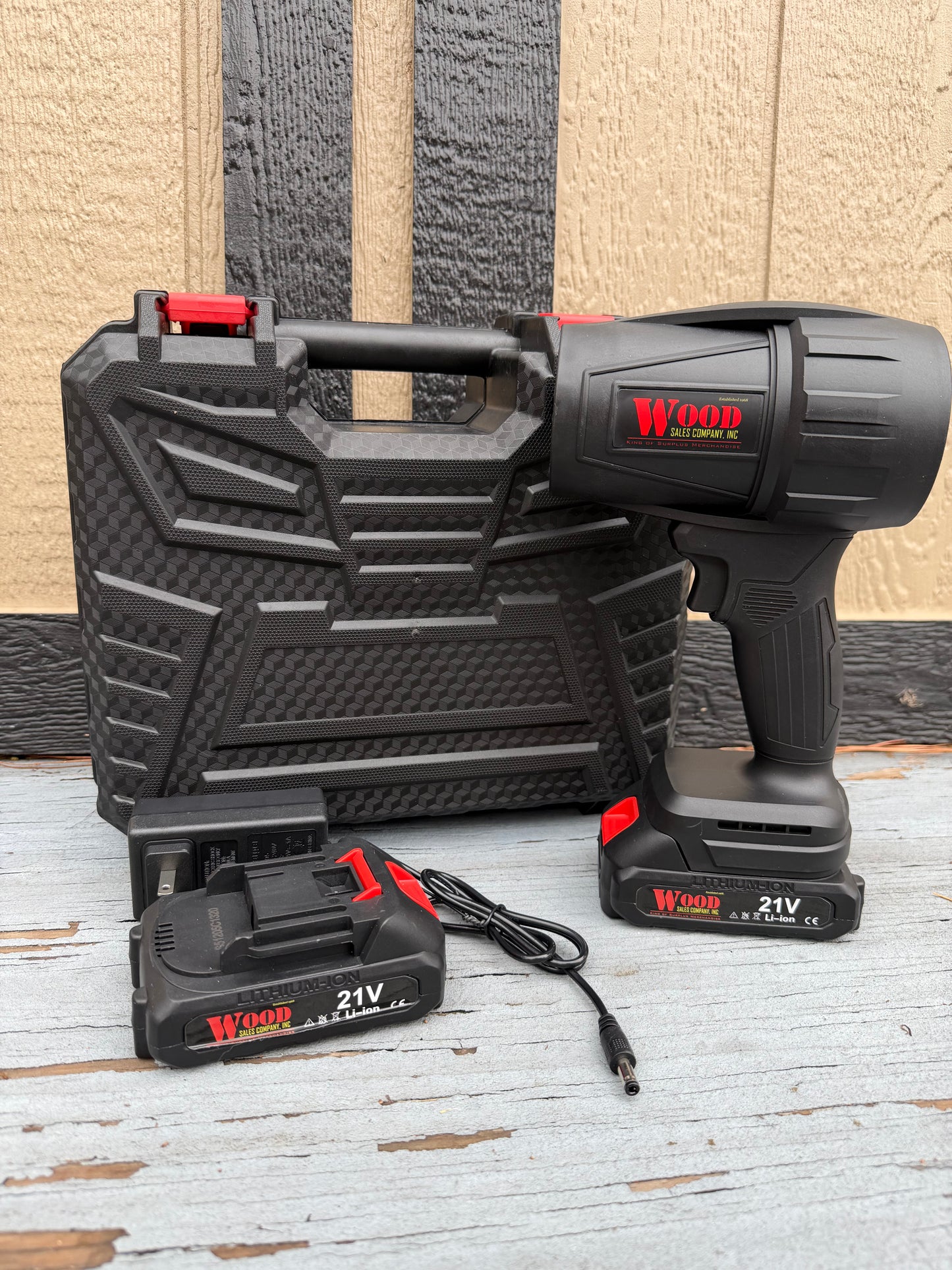 Handheld 21 Volt Rechargeable Blower with Two Batteries