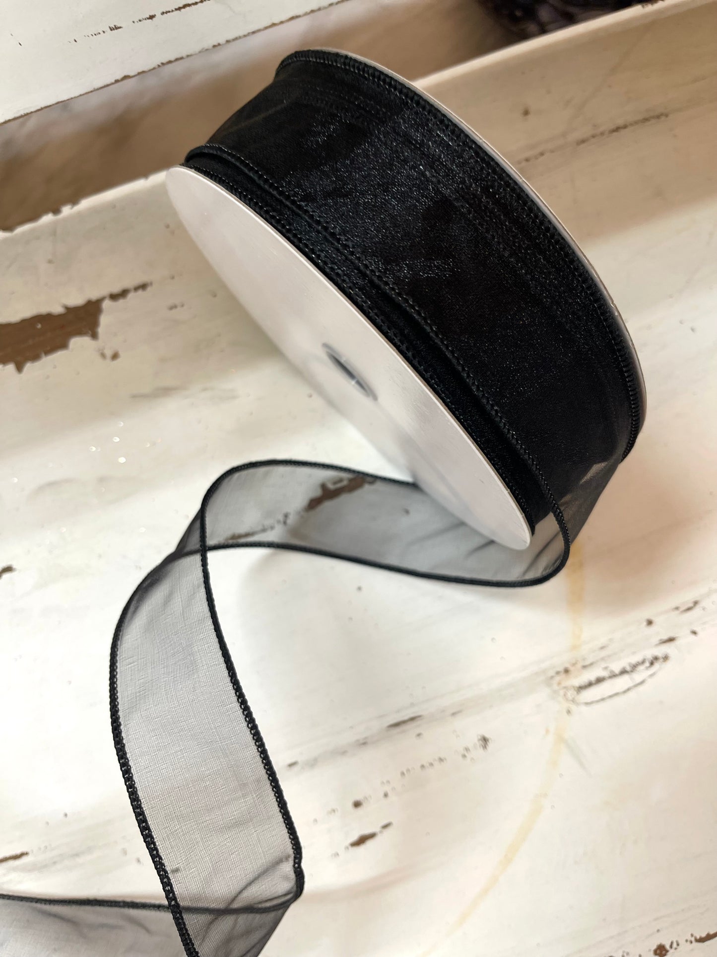 1.5 Inch Sheer Ribbon Black