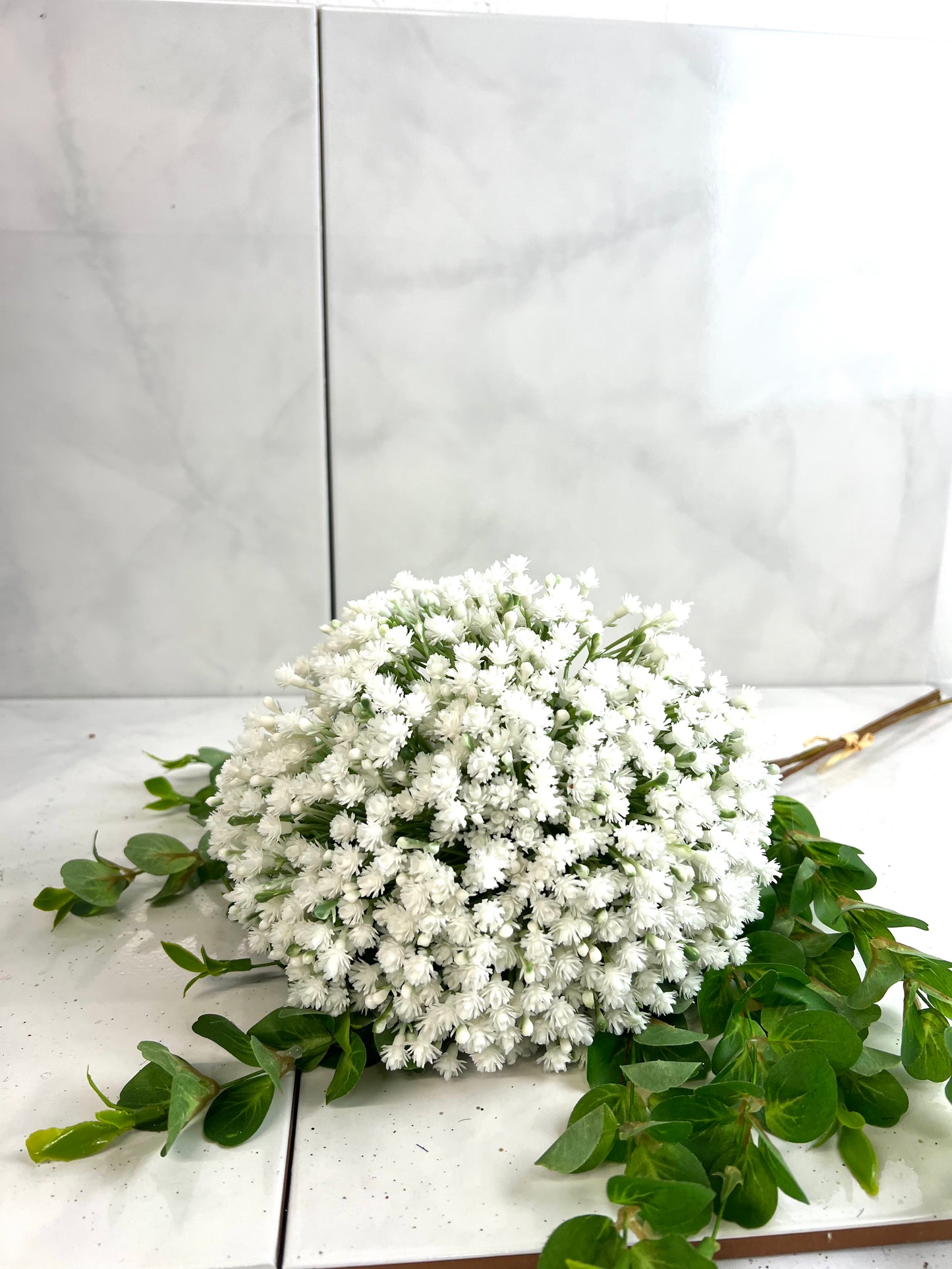 12 Inch White Flower Bouquet