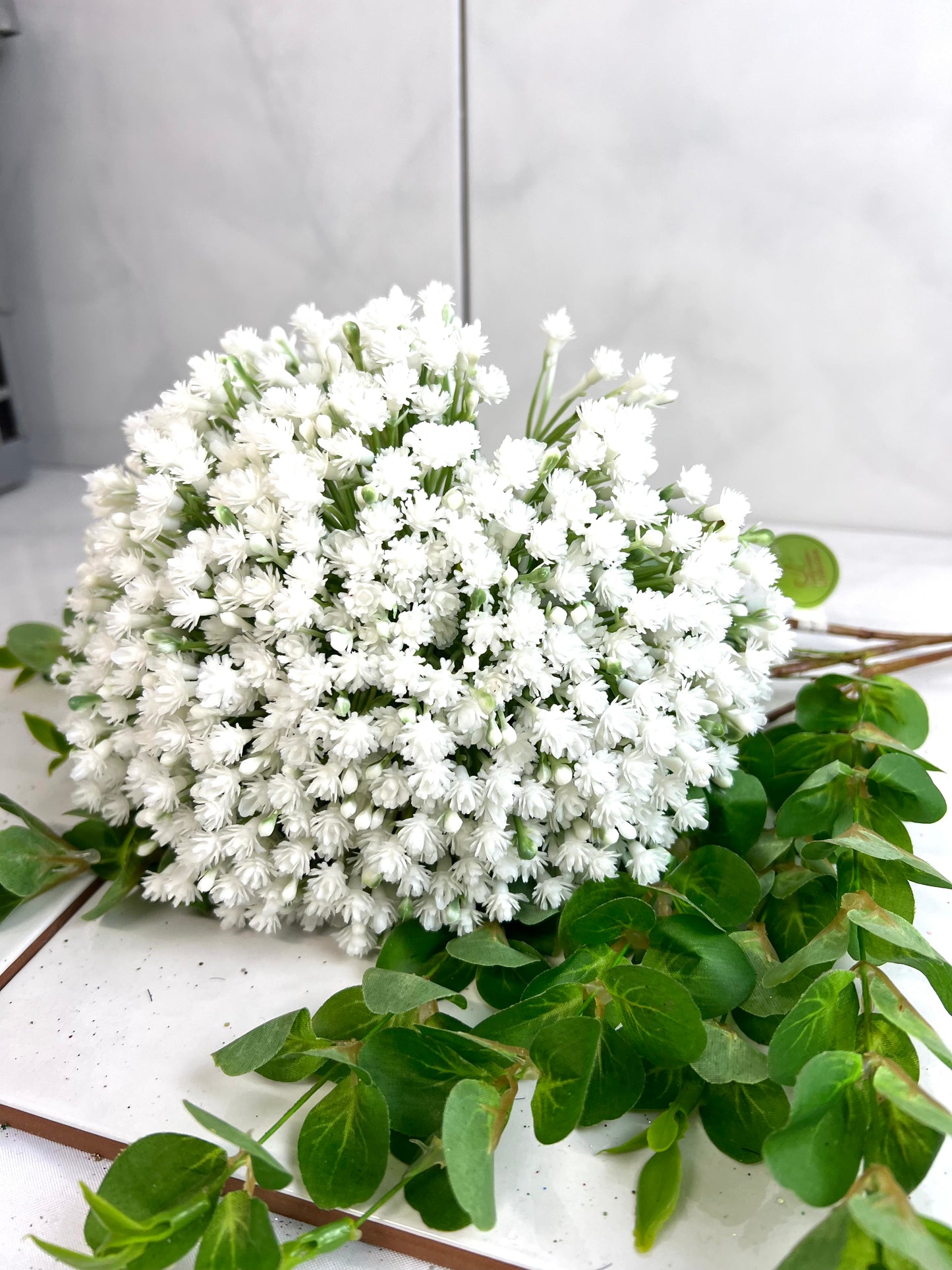 12 Inch White Flower Bouquet