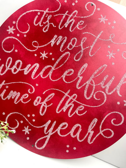 Most Wonderful Time Of Year Metal Sign