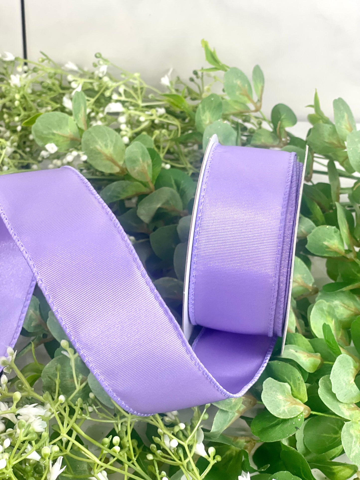 1.5 Inch Lavender  Ribbed Satin Ribbon