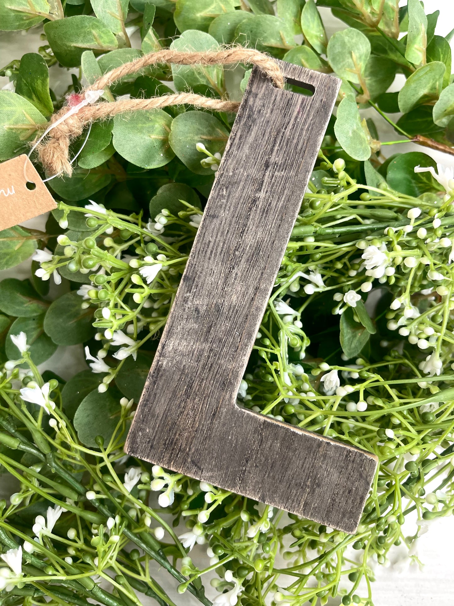 Wooden Monogram Letter Ornament