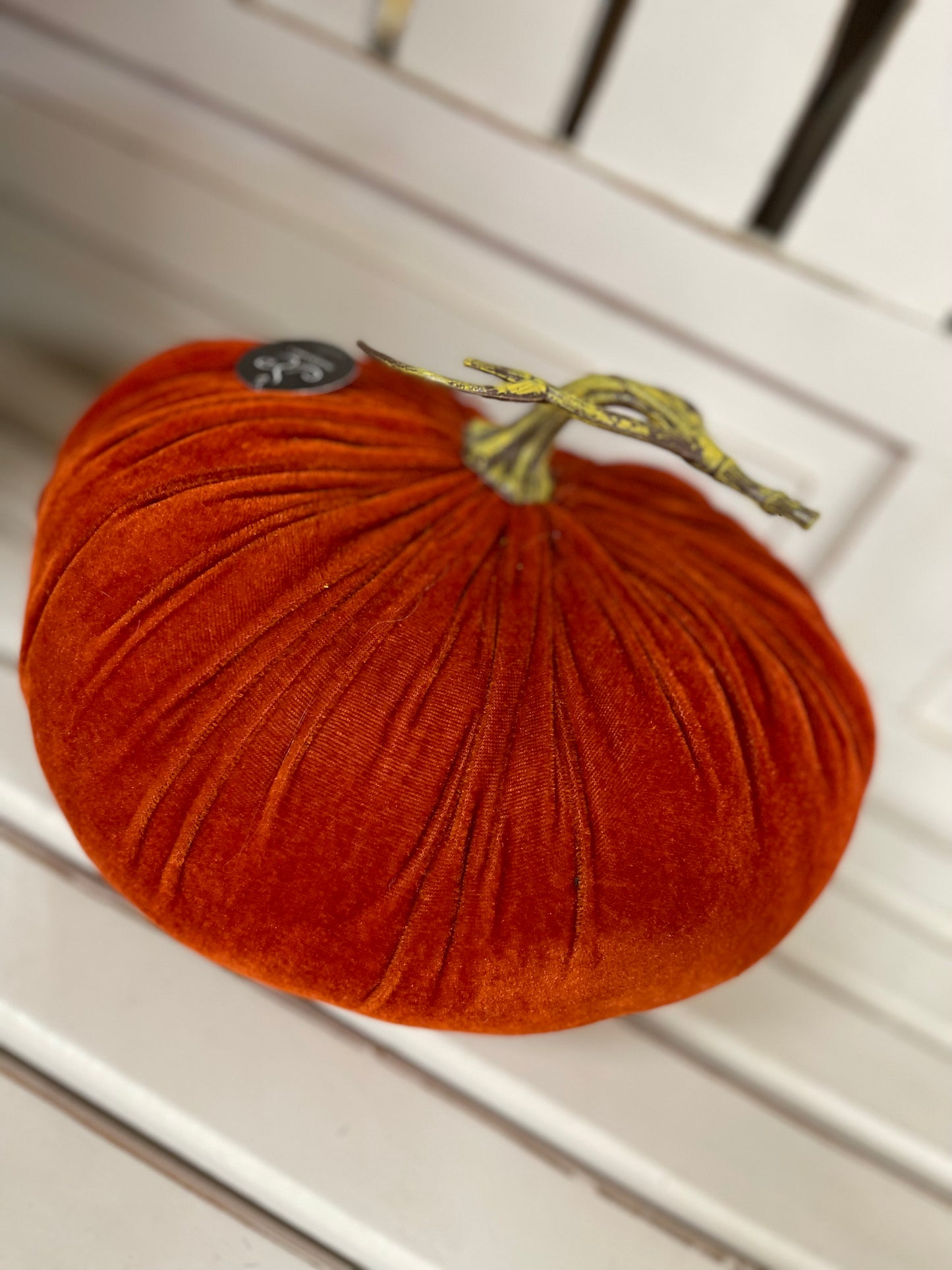 12 Inch Rust Fabulous Fall Velvet Pumpkin