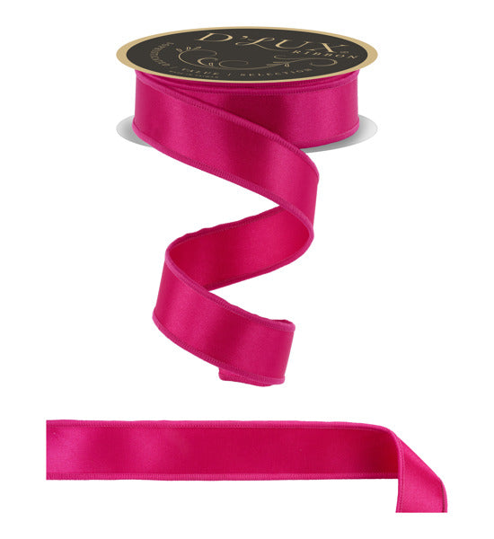 1.5 Inch By 10 Yard Hot Pink Satin Fused Ribbon