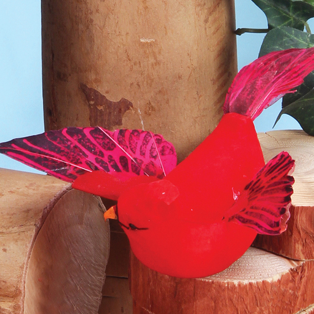 1.5 Inch Red Cardinal With 3 Inch Open Wings