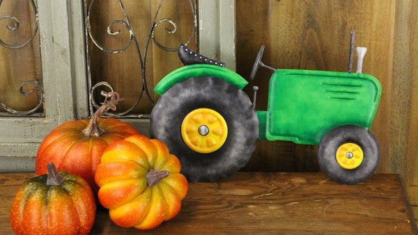 12 Inch Embossed Green Tractor Sign