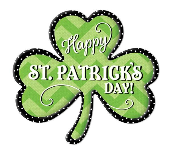 Happy St. Patricks Day Clover Metal Sign