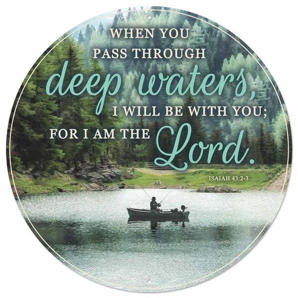 12 Inch Isaiah 43 Fisherman Metal Sign