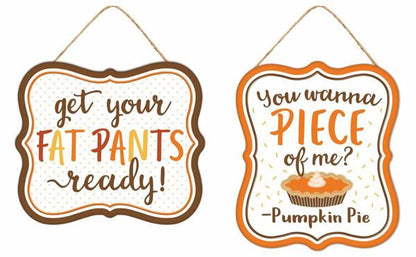 Thanksgiving Metal Signs Two Styles