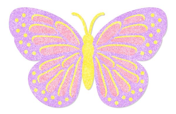 Glitter Eva Butterfly With Antennae