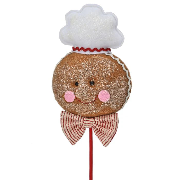 18.5 Inch Gingerbread Chef On Stick