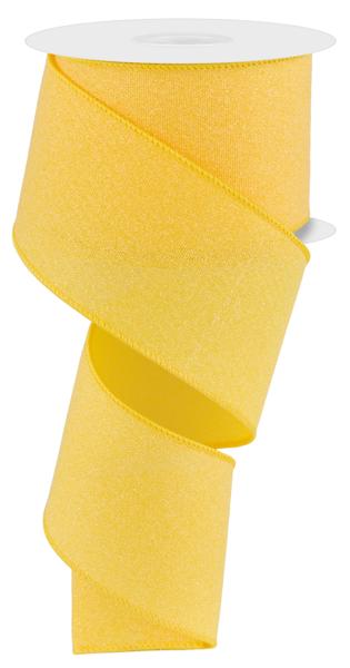 2.5 Inch By 10 Yard Yellow Crystal Shine Ribbon