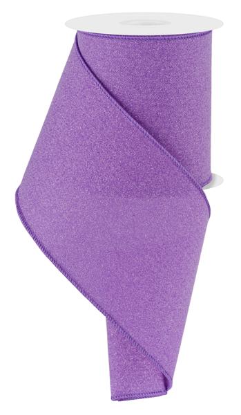 4 Inch By 10 Yard Dark Lavender Glitter Shine Ribbon