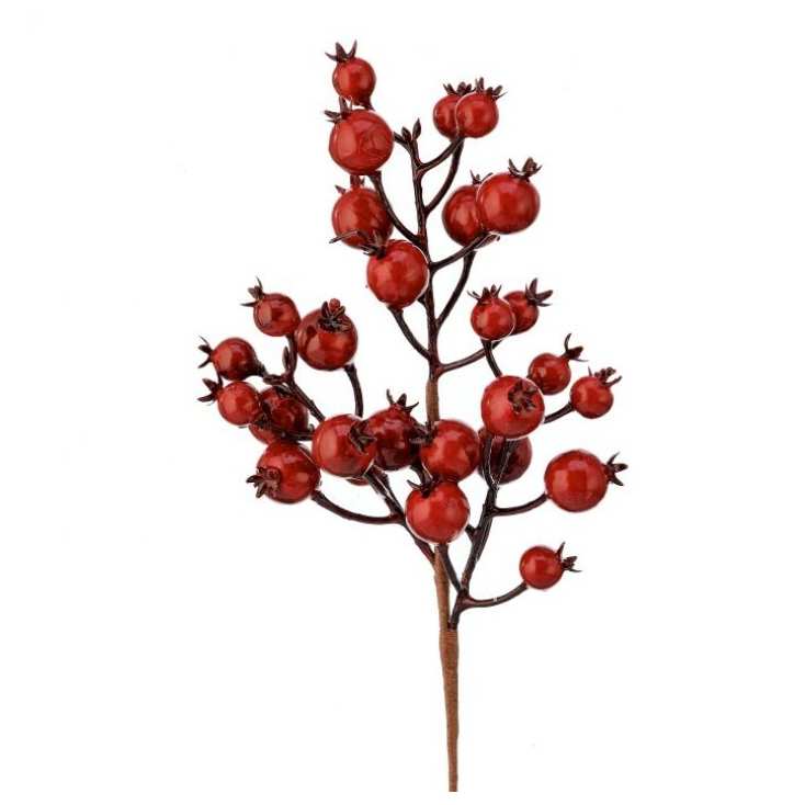 13 Inch Burgundy Cherry Spray