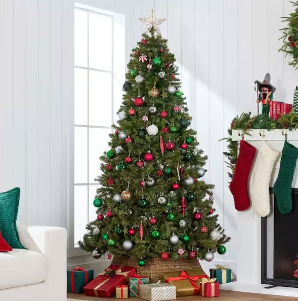 Best Choice Products 9 Foot Green Unlit Spruce Artificial Christmas Tree With Foldable Base Open Box